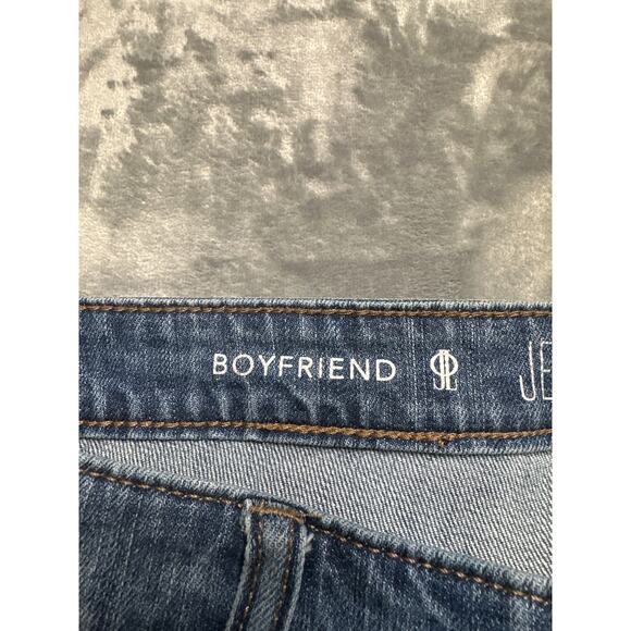 Jennifer Lopez Distressed Boyfriend Jeans Women's Size 20W Blue Denim - Picture 10 of 13